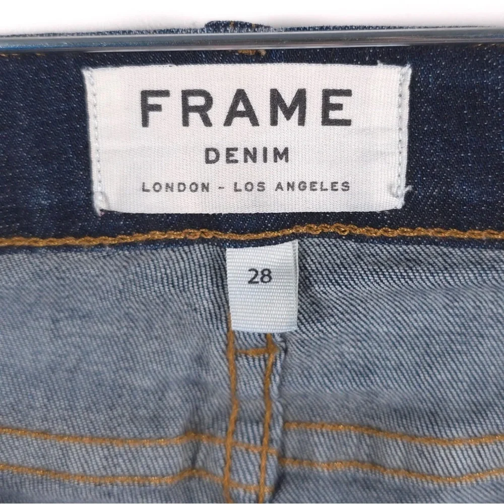 FRAME Le Skinny de Jeanne PEMBRIDE SQUARE Jeans MADE IN USA HAND CRAFTED Size 28 - Picture 2 of 12